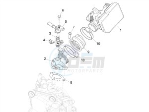 GTS 300 HPE 4T-4V IE ABS E4 (NAFTA) drawing Throttle body - Injector - Induction joint