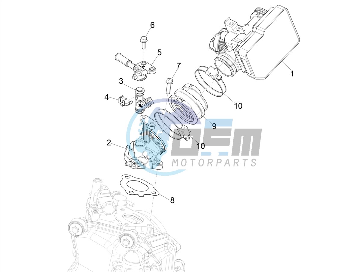 Throttle body - Injector - Induction joint