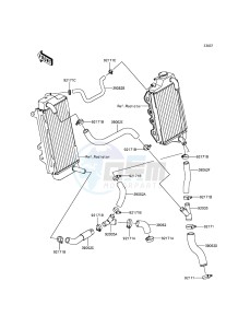 KX450F KX450FFF EU drawing Water Pipe