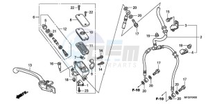 CB600F3A France - (F / CMF ST) drawing FR. BRAKE MASTER CYLINDER (CB600F/F3)