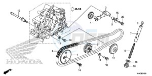 CRF110FD CRF110F Europe Direct - (ED) drawing CAM CHAIN/TENSIONER