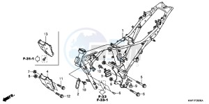 CBF125MB drawing FRAME BODY