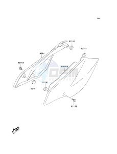 KLX 125 B (B6F) B6F drawing SIDE COVERS