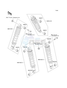 KLF 300 C [BAYOU 300 4X4] (C10-C14) [BAYOU 300 4X4] drawing SHOCK ABSORBER-- S- -