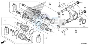 TRX420FAD TRX420 Europe Direct - (ED) drawing REAR KNUCKLE/REAR DRIVESHAFT