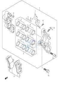 GSF1200 (E2) Bandit drawing FRONT CALIPER