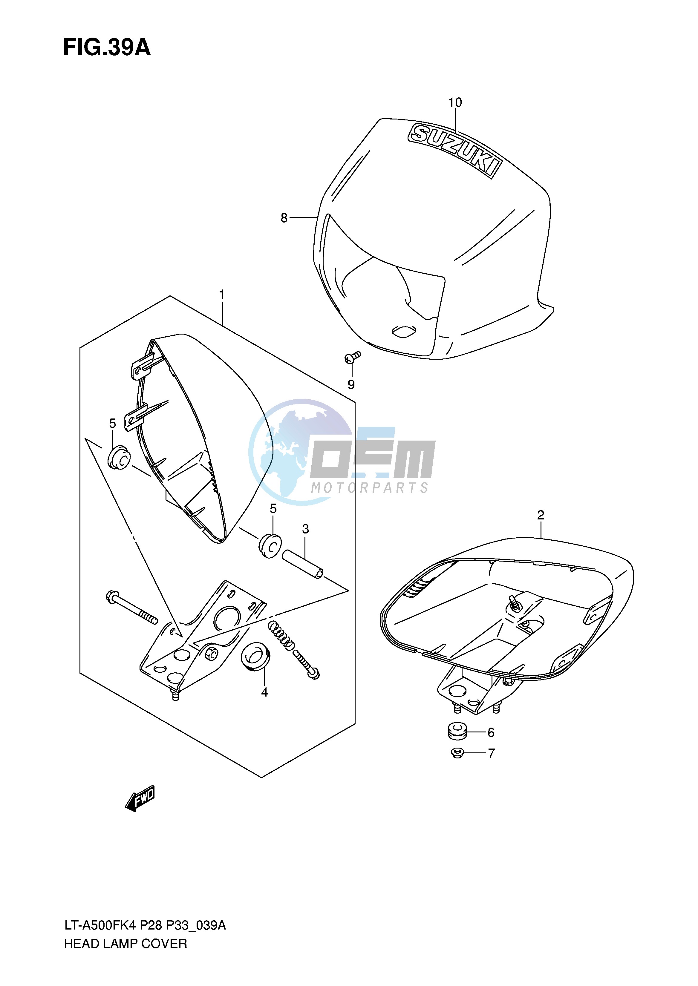 HEADLAMP HOUSING (MODEL K7)