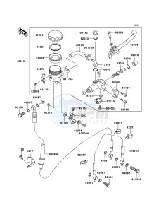 NINJA ZX-10R ZX1000-C2H FR GB XX (EU ME A(FRICA) drawing Front Master Cylinder