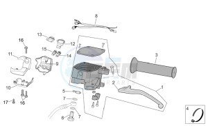 Scarabeo 250 Light e3 drawing LH Controls