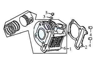 ATTILA - 125 cc drawing CYLINDER