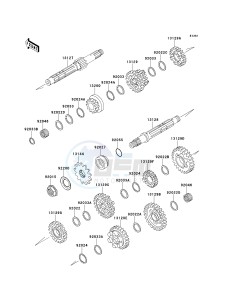 KSF 250 A [MOJAVE 250] (A10-A14) [MOJAVE 250] drawing TRANSMISSION--  - SF250A026491- -