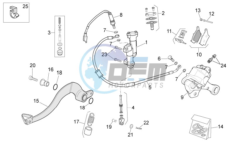 Rear brake system