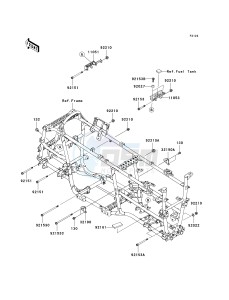 KVF 750 A [BRUTE FORCE 750 4X4] (A1) A1 drawing ENGINE MOUNT