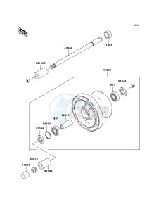 VN800 CLASSIC VN800B6F GB XX (EU ME A(FRICA) drawing Front Hub