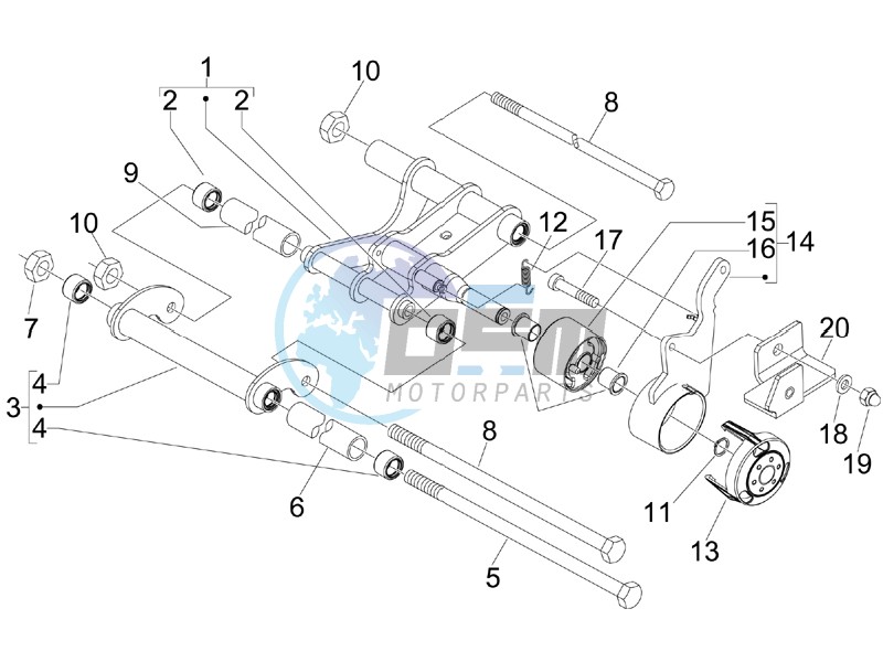 Swinging arm