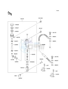 KX 100 A [KX100 MONSTER ENERGY] (A6F - A9FA) D7F drawing REAR MASTER CYLINDER