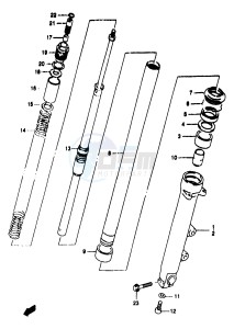 GSF1200A (E18) drawing FRONT DAMPER (GSF1200T V W X Y ST SV SW SX SY)