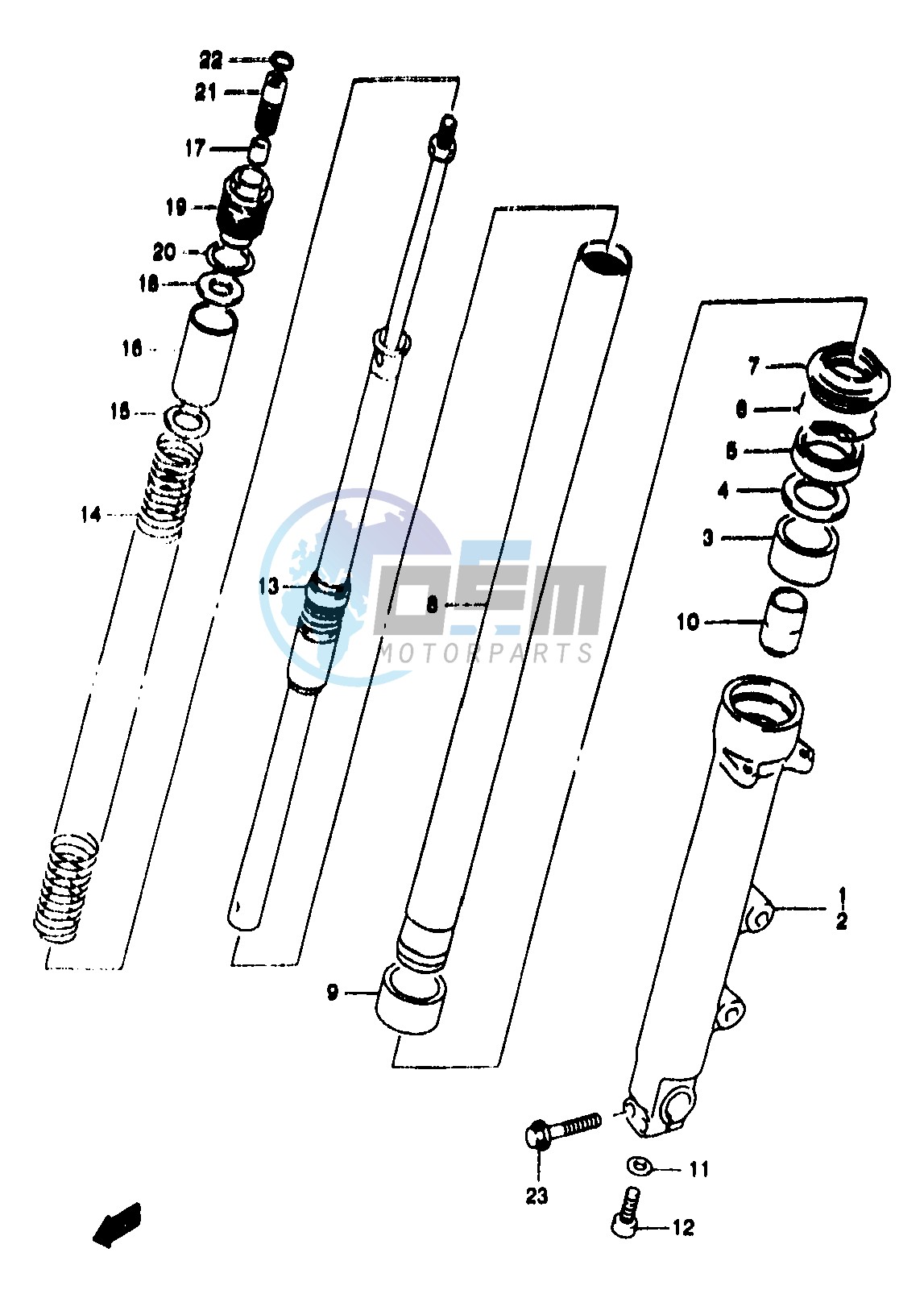 FRONT DAMPER (GSF1200T V W X Y ST SV SW SX SY)