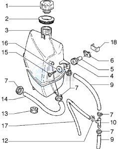 Hexagon 125 GT drawing Expansion tank