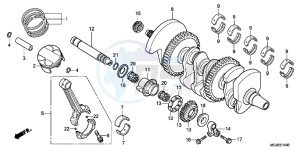 CBF1000FC CBF1000F E drawing CRANKSHAFT/PISTON