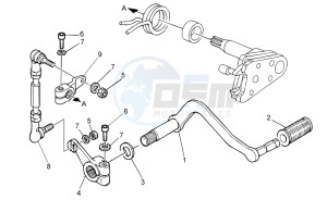 V7 CafÃ¨ 750 drawing Gear lever