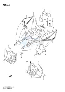 LT-Z400 (E33) drawing REAR FENDER (LT-Z400L2 E33)