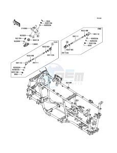 BRUTE FORCE 750 4x4i EPS KVF750HEF EU drawing Frame