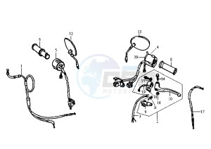 HUSKY - 125 cc drawing HANDLEBAR CONTROLS