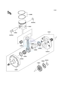 KX250 KX250-R1 EU drawing Crankshaft/Piston(s)