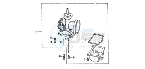 CR125R drawing CARBURETOR OPTIONAL PARTS KIT