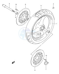 GSX400 (E30) drawing FRONT WHEEL