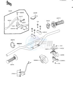 KX 500 B [KX500] (B1) [KX500] drawing HANDLEBAR