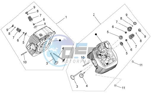 Cylinder head - valves