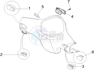 LX 50 4T-4V Touring drawing Selectors - Switches - Buttons