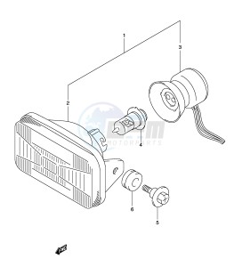 LT-F400 (E24) drawing HEADLAMP