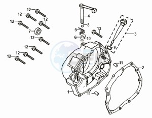 XS 125 drawing CRANKCASE COVER / GASKET /