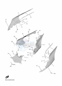 YZF1000 YZF-R1 (B3LS) drawing SIDE COVER