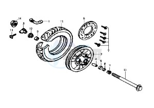 JOYRIDE EU2 - 200 cc drawing FRONT WHEEL