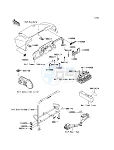 MULE 3010 DIESEL 4x4 KAF950B6F EU drawing Labels