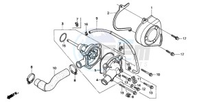 CBR600SE drawing WATER PUMP