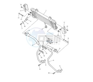 XJR 1300 drawing OIL COOLER