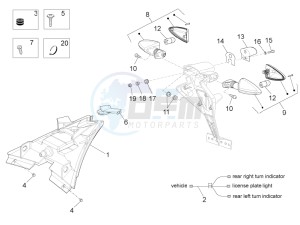 RS4 125 4T (AU, CA, EU, HK, J, RU, S, USA) drawing Rear lights