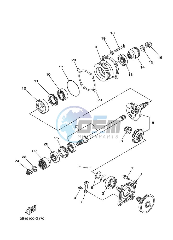 MIDDLE DRIVE GEAR