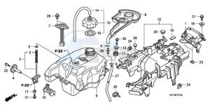 TRX420FPAA Australia - (U / PS) drawing FUEL TANK