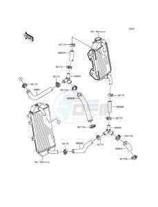 KX450F KX450HGF EU drawing Water Pipe