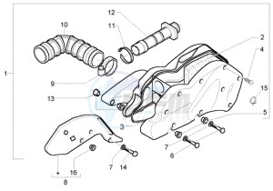 X9 250 Evolution drawing Air filter