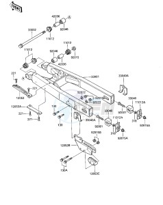 KX 125 C [KX125L] (C1) [KX125L] drawing SWING ARM