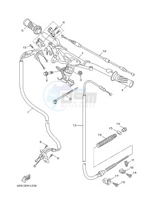 HW125 XENTER 125 (53B6) drawing STEERING HANDLE & CABLE