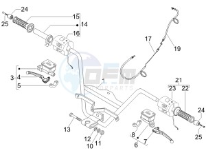 Nexus 250 e3 drawing Handlebars - Master cilinder