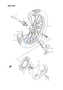 RMX250 (E3) drawing FRONT WHEEL (MODEL M)